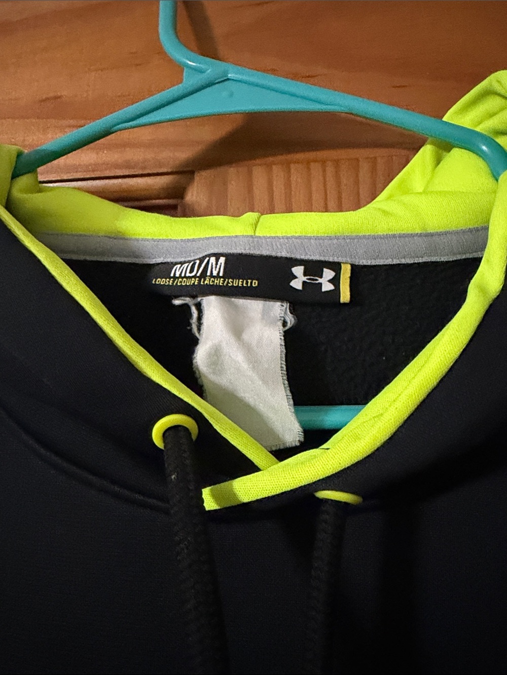 UNDER ARMOUR Storm black neon hoodie - Picture 3 of 5